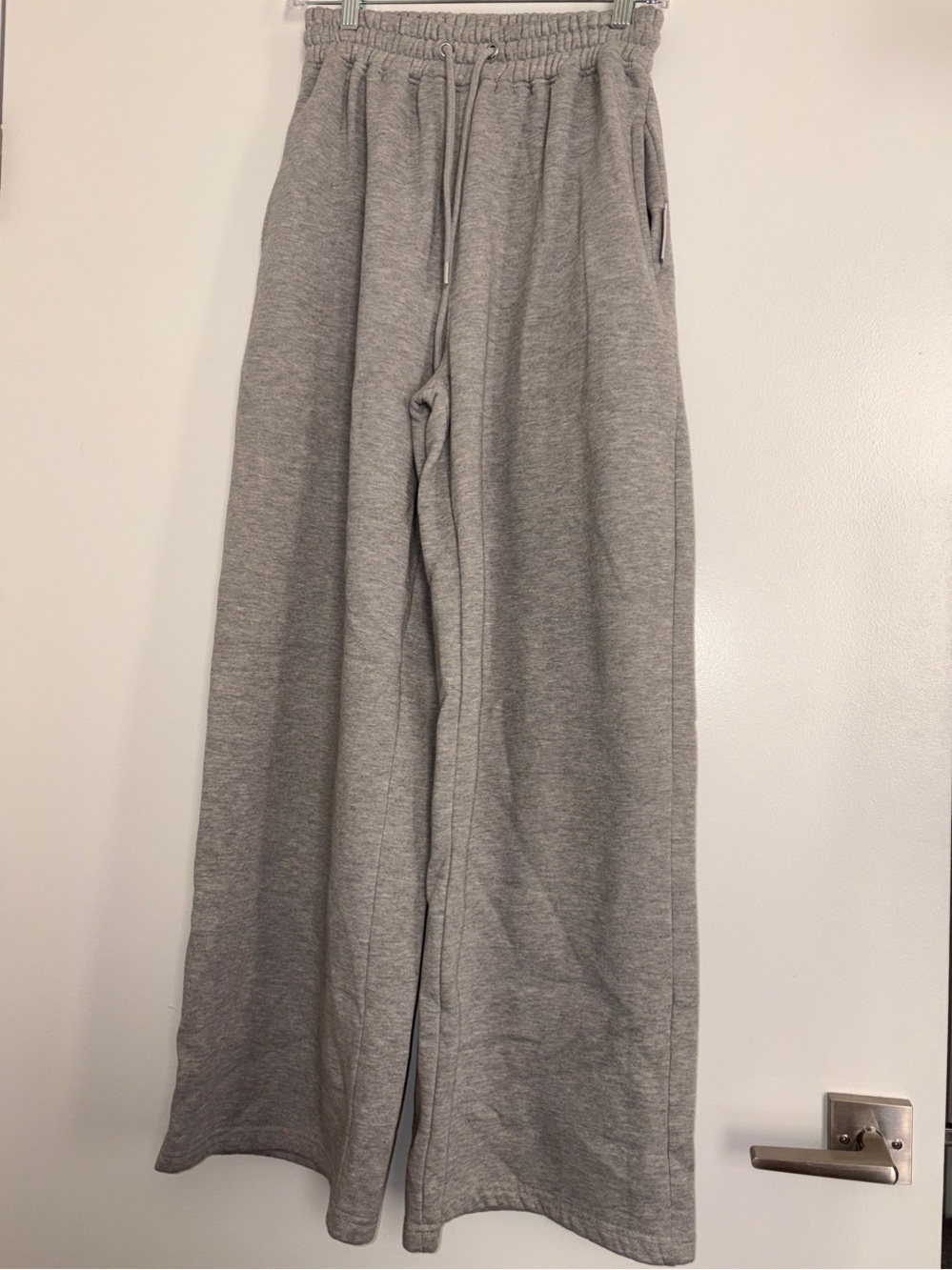 Nasty Gal Gray Wide-Leg Sweatpants